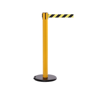 RollerSafety 2"H Belt Barrier - Yellow